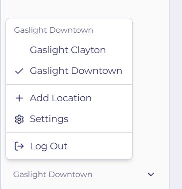 Switch locations from the sidebar